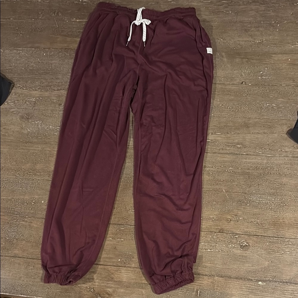 Vuori Brown Track Pants with Elastic Cuffs and Drawstring Waist